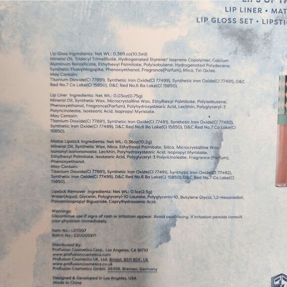 New Profusion Cosmetics Lips of the Ball Lip Liner Matte Lipstick Lip Gloss Set - Picture 3 of 5